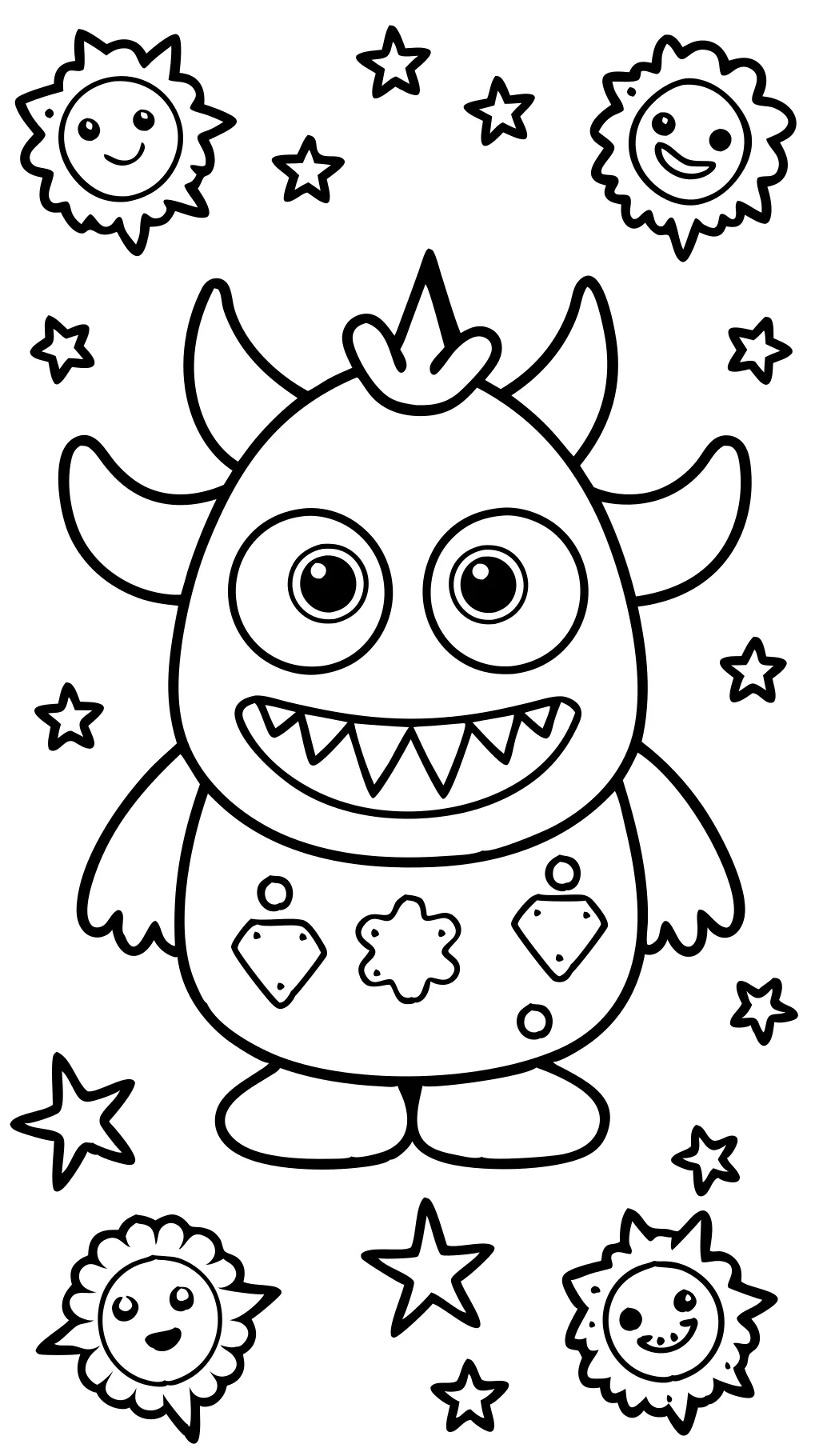 coloring pages monster